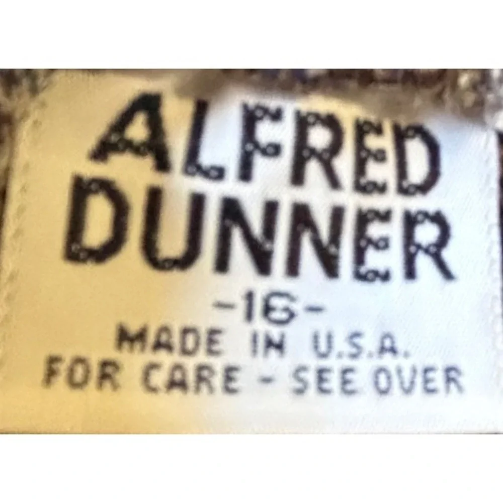 Vintage‎ Alfred Dunner Houndstooth Midi Skirt Elastic Waist Size 16 Made in USA